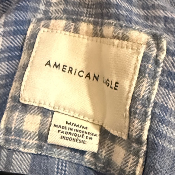 American Age Light Blue Checkered Shirt - Picture 2 of 4